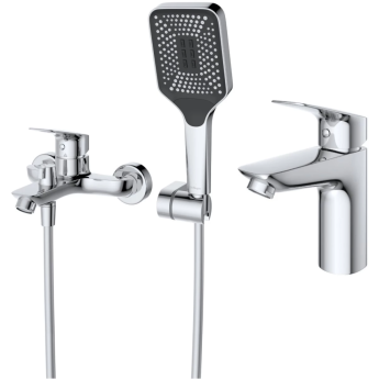 Комплект смесителей BELBAGNO DUE DUE-VASM/LVM-CRM с душевым гарнитуром