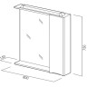 Зеркальный шкаф 80x75 см Bianco Lucido BELBAGNO MARINO MARINO-SPC-800/750-1A-BL-P-L