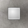 Зеркало BELBAGNO SPC-KRAFT-800-800-LED-TCH-WARM-NERO в алюминиевой раме со встроенным светильником, сенсорным выключателем и подогревом, 800x32x800